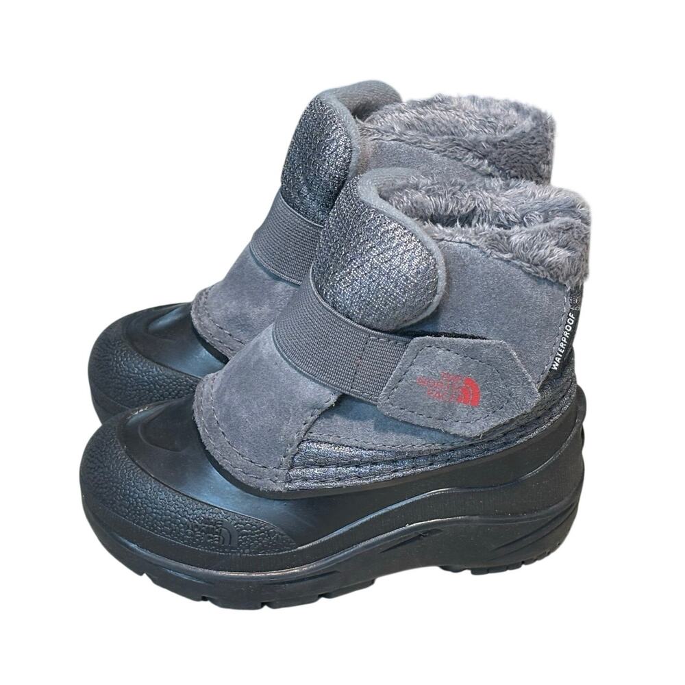 The North Face Alpenglow 11 Black & Gray Toddler Snow Waterproof Boots Size 8